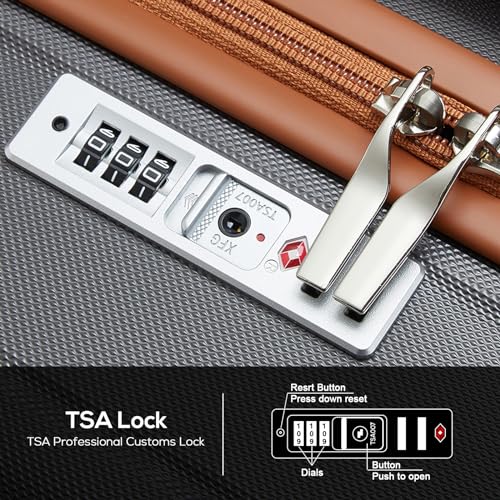 Image of Melalenia Luggage 10 Piece Sets Clearance,Large Suitcase Set Spinner Wheels with TSA Locks,Hard Shell Luggage Sets for Women Travel Suitcase (Grey Brown)