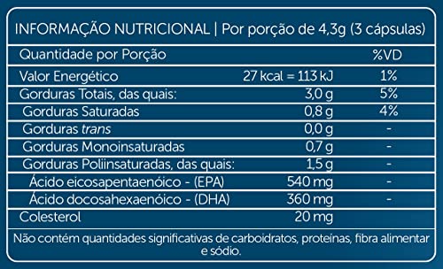 Ômega 3 TG 120 Cápsulas 1000mg 540mg EPA, 360mg DHA