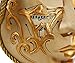 Gold Volto Resin Music Venetian Jester Mask Full Face Masquerade Bell Joker Wall Decorative Art Collection-L8