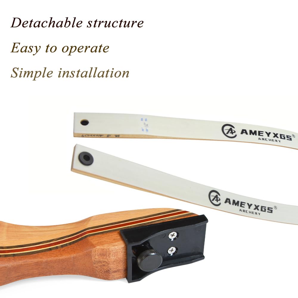 Bogenschießen 68" Takedown Recurve Bogen Hölzerner Langbogen 16-38 lbs Outdoor Jagdbogen zum Adult Target Practice und Sport Spiel Schießen