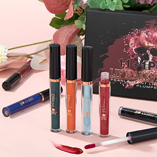 Ktouler 12 Pcs Glitter Liquid Lipstick Set, High Pigmented Velvet Nude Matte Moisturizing Waterproof Long Lasting Vampire Halloween Makeup Gift Set For Women And Girls #TOP3