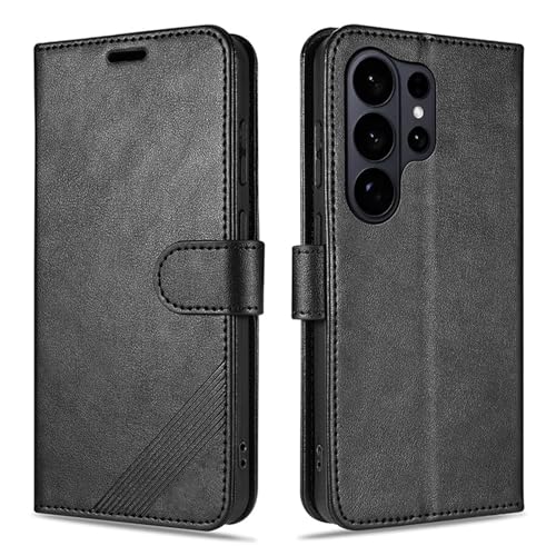 For Samsung Galaxy S26/S26 Plus/S26 Ultra�p�E�H���b�g�P�[�X�A�X�������g�����U�[�t���b�v�d�b�P�[�X�A�J�[�h�z���_�[�ی�J�o�[�t��(Black,S26 Plus)