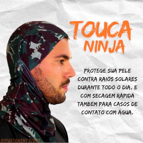 Balaclava touca ninja respirável | 3 CORES proteção UV para pescar pescaria |DEPARTAMENT STORE (BR,