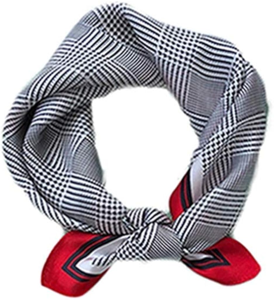 スクエアスカーフ チェック柄スカーフ シルク調 レディース 大判 シフォン 巻き方 コーデ スカーフベルト 正方形 ヘアバンド 冷房対策 ハロウィン 結び方 スカート 職業風 女性 柔らか ネッカチーフ 冠婚葬祭