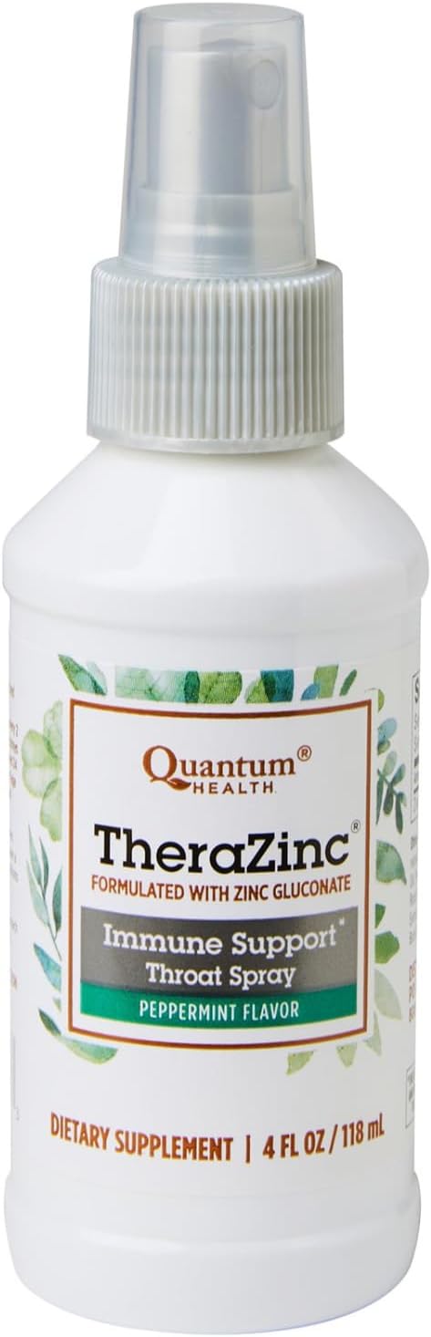 Quantum Health TheraZinc Oral Spray, Immune Support and Throat Relief in a Soothing Spray, 4 Oz.