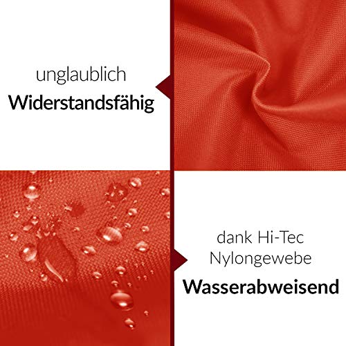 Sitzsack Sitzbag Größe S-M-L-XL-XXL-XXXL mit Styropor Füllung – In & Outdoor – verschiedene Farben & Größen – Bean Bag Sitzkissen Bodenkissen Hocker Kinder Sitzsäcke Möbel Kissen Sessel Sofa (XXXL – ca.88cm, Orange) - 2