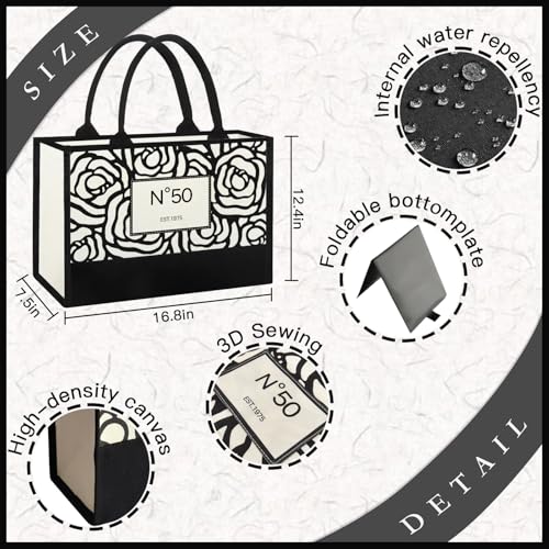 30th/40th/50th/60th/70th/80th Birthday Gifts for Women Her, Birthday Decoration Canvas Tote Bag Present2