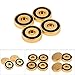 4Pcs Anti Vibration Amplifier Feet, 40 * 10mm Aluminium Alloy Universal Copper Speaker Spikes Pads Base Pad Isolation Sand Blasting Amplifier Pads Feet.(Gold)