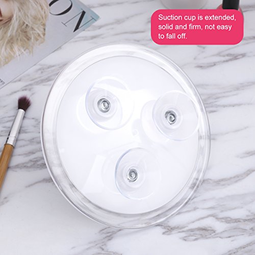 Frcolor 10X Magnifying Mirror with 3 Suction Cups Cosmetic Make Up Mirror Folding Pocket Mirror 5.9 Inch (White)