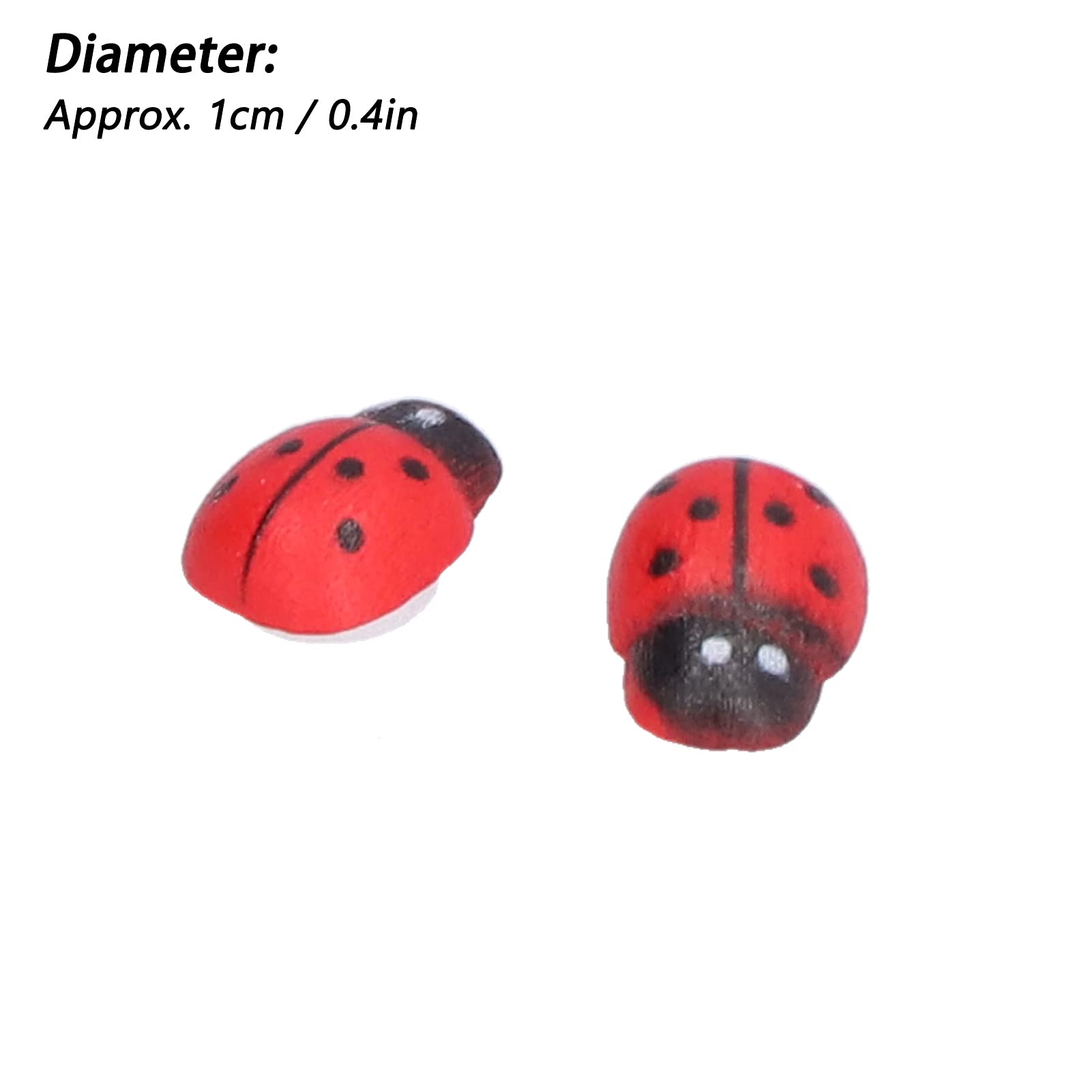 50 pezzi di coccinelle rosse in legno 3D con retro piatto / Cabochon / Scrapbooking / Abbellimenti / Ciondoli per la creazione di gioielli.{E3-166#01100} - Italia