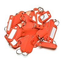 Van Den Heuvel Schlüsselanhänger 100 Stück Bunt - Mit S-Haken & Beschriftungsfeld | Spritzwassergeschützt