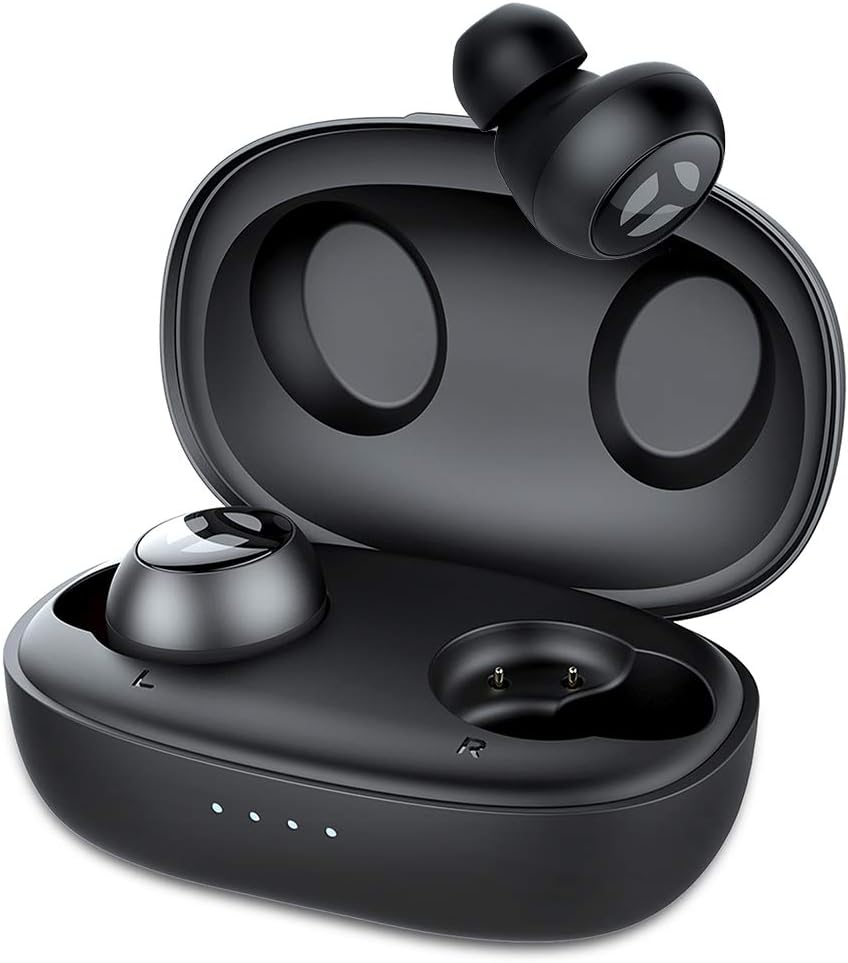 Bluetooth 5.0 HiFi 10mm Driver True Wireless Earbuds Built-in Mic, TRANYA Rimor Touch Control Sports Wireless Headphones, 25-Hour Total Playtime, Perfect for Jazz/Pop/Rock/Country/Folk/Classical