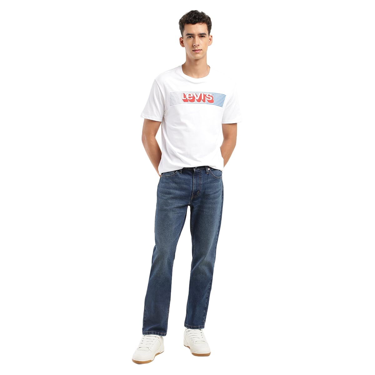 Men's 511 Slim Fit Mid Rise Navy Jeans-image-25