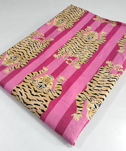 Tissu imprimé floral sérigraphié pour couture 5 yards INDACORIFY