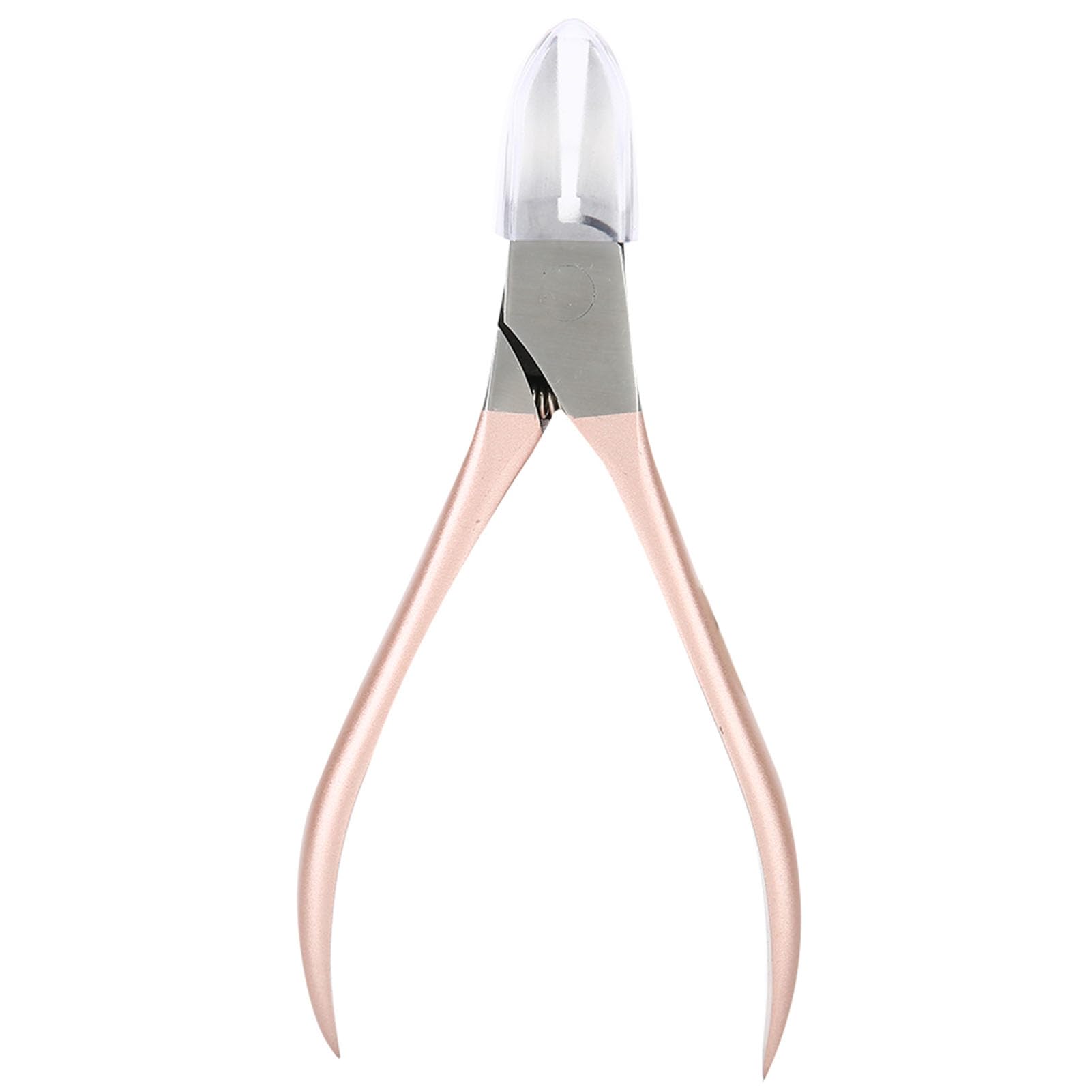 Rose Gold Stainless Steel Nail Clipper Eagle Beak Design with Built in Spring for Fingernail and Toenail Trimming