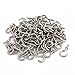 Aexit 100 Pcs Surveillance Accessories M2mm Shouldered Cup Hook Screw-in Hat Coat Peg Bolts Surveillance Housing & Mounting Brackets Silver Tone