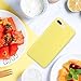 SURPHY Silicone Case Compatible with iPhone 8 Plus & iPhone 7 Plus, Soft Liquid Silicone Rubber Slim Phone Case Cover with Microfiber Lining, Yellow, Shock-Absorbent