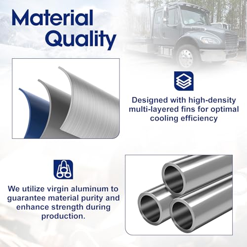Image of Air Conditioning A /C Condenser Compatible with Freightliner Sterling Truck Models # 7-9057, HDH010020, HDH010003, 9240557, 9240609,BHT73002, BHT92710
