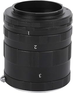 Tubos de Extensión Macro para Cámaras con Montura AI, Anillos de Tubo Adaptador de Lente de Extensión Macro de 7 Mm, 14 Mm y 28 Mm para Cámaras SLR Digitales Negro