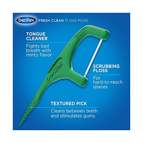 DenTek Fresh Clean Floss Picks, For Extra Tight Teeth, 75 Count Otoory