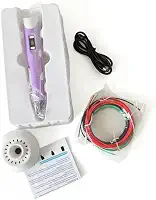 Caneta Impressão 3D Profissional c/Display LCD | Ajuste de Temperatura e Velocidade | Cores Variadas (Roxo)