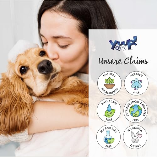 YUUP! - Pflege-Set für langes Fell | Shampoo Langhaar, Entwirr-Balsam & Entwirr-Spray glänzend – Hunde mit langem oder dichtem Fell. Auch für Katzen geeignet