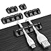 Syncwire Organizer a Clip per Cavo - [5 Pezzi] Mini Organizer Clip Fermacavi Multifunzione Adesivo, Organizzatore per Cavi di Alimentazione e Ricarica e PC Mouse Cavo a Casa o in Ufficio, Nero