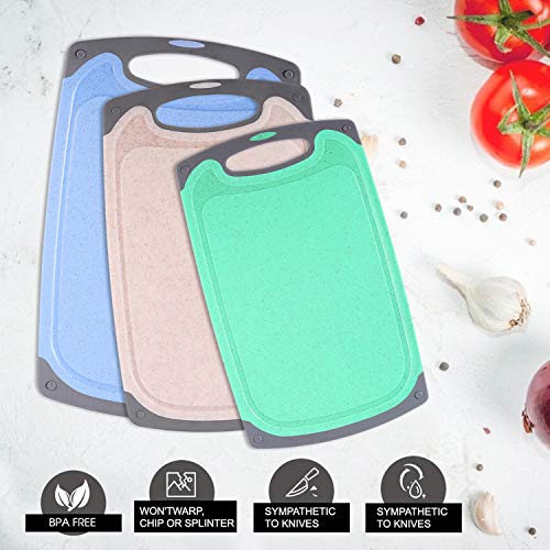 image for leiwo Cutting Boards Set, Plastic Chopping Board Professional Kitchen 