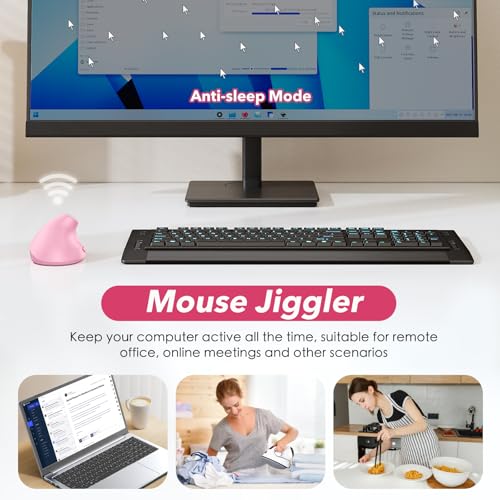 Image of Left‑Hand Ergonomic Vertical Wireless Mouse Type‑C Rechargeable 6‑Btn Mice