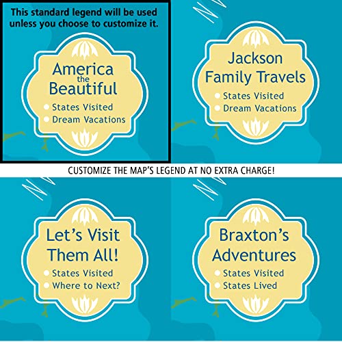 Holy Cow Canvas Personalized Colorful Kids Push Pin Usa Map On Canvas, Add Names, Includes Push Pins To Mark Travels, Push Pin Map United States Map For Kids Learning, Gift For Kids Travel Themed Gift #TOP3