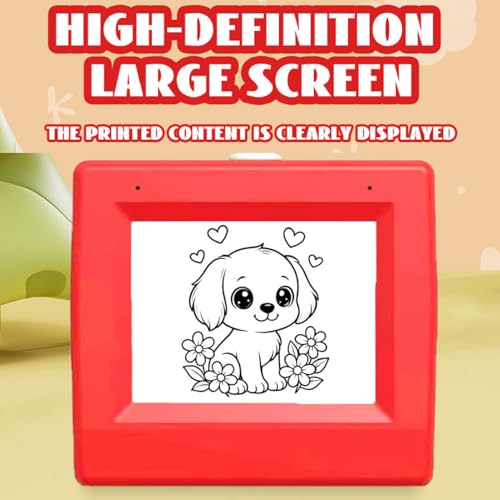 Image of ASHATA Smart AI Voice Thermal Printer, Bluetooth Portable Rechargeable Sticker Maker with HD Display, for Home Study DIY Projects Kids Crafts Labeling Scrapbooking