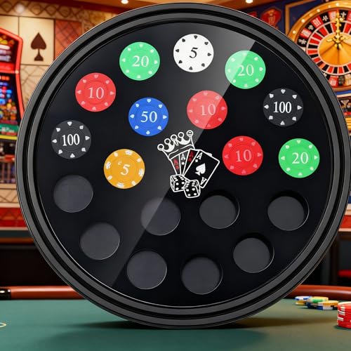 Cadre de jeton de poker en bois Kathfly pour décorer votre salon ou salle de jeu privée