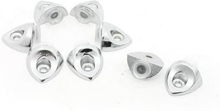 Aexit 8 Pcs Hinges Plastic Suction Cup Base Triangle Metal Glass Latch Hinges Shelf Support