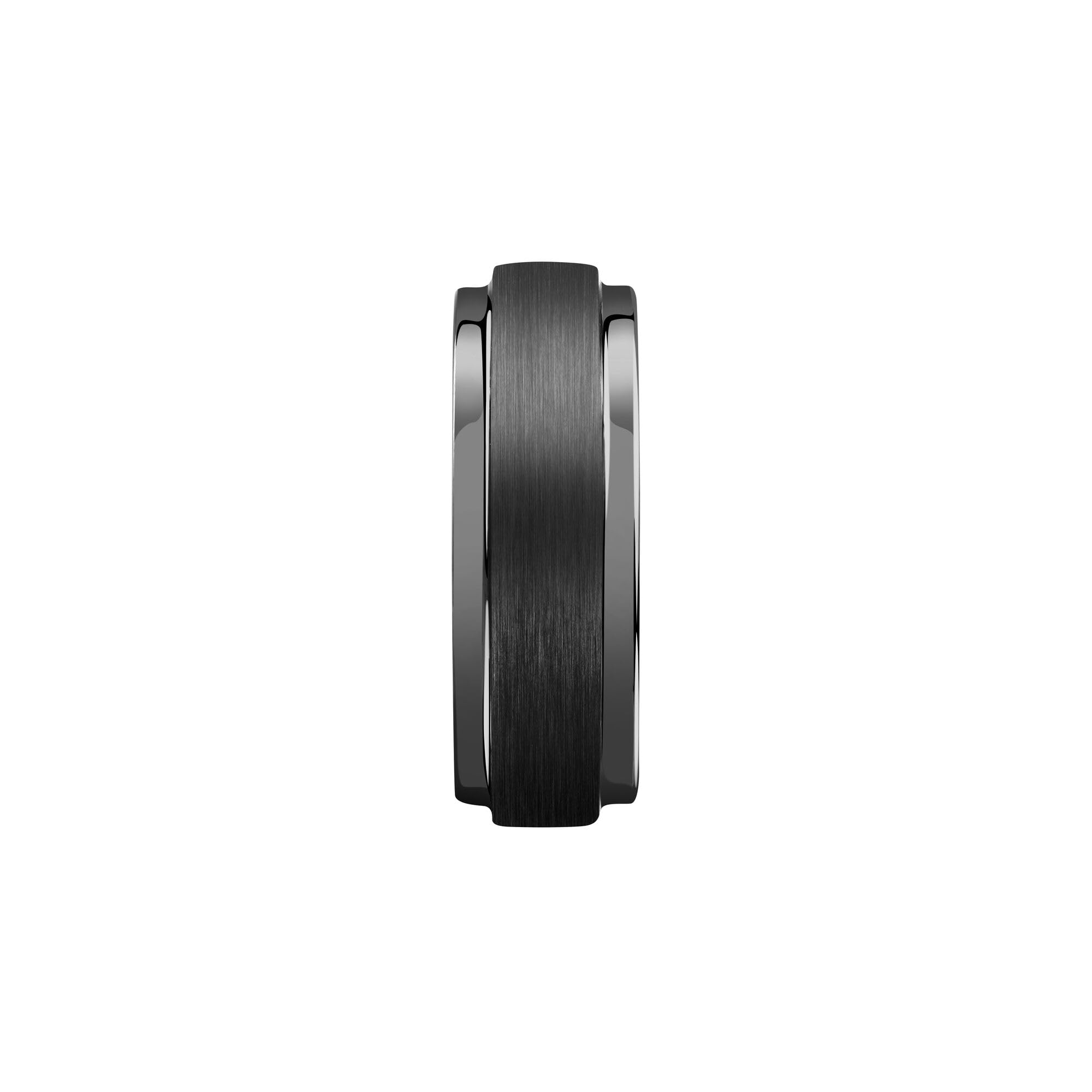 Ceramic Anillo Hombre de Acero, cerámica, PVD negro, smalto - JM223ATZ25019