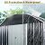SHARK SHIP 10 ft x 12 ft Outdoor Metal Storage Shed with Arch Roof and Lockable Doors for Backyard Garden Patio Lawn, Black