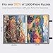 Nariolar Puzzle Storage Folder for 1000 Pieces with 24 Sheets/48 Puzzles, Large Capacity Portable Puzzle Album to Store Finished Puzzles