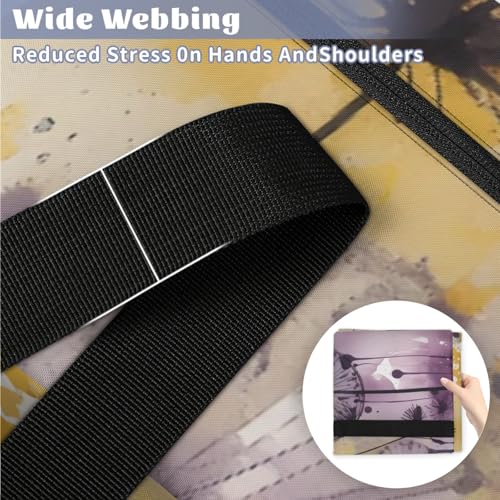 Watercolor Dandelion Extra Large Moving Bags Heavy Duty Storage Bags Artistic Dandelion Cloth Wrap Around Handles Double Zipper Reusable Convenient Foldable Storage Tote for Travel Camping Space Save4