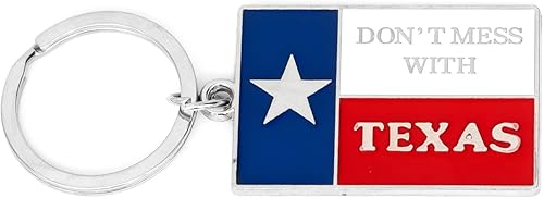 Miniatura 8 de Paquete de 12 llaveros de metal de recuerdo de Texas Lone Star en el mapa del estado de Texas, no te metas con Texas, I Love Texas, Longhorn, Texas