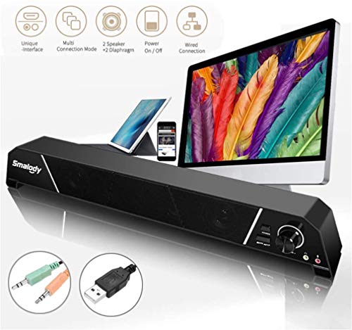 Lautsprecher, Soundbars Für TV Mit Subwoofer Panasonic HiFi Sound 8W Leistungsstarke Stereo 3,5 Mm Klinkenbuchse Für TV PS4 Smartphone Desktop