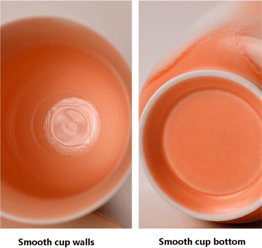 Latte Mug Soft Peach Colored Mug, Set of 1 Capacity 10.15 oz Ceramic Coffee Mug for Gifting to Girlfriends or Girlfriends for Any Kitchen
