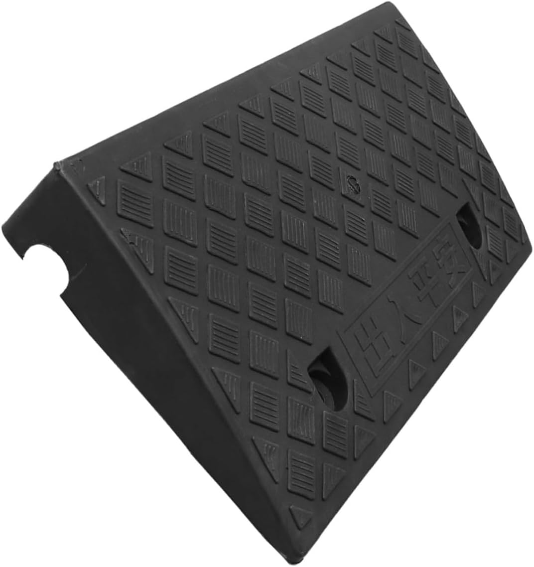 Vehicle Plastic Ramp Curb Ramp 50x27x9cm Black Rubber for Car Loading and Threshold Use