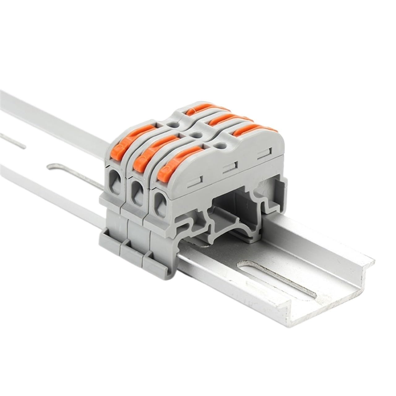 10 sztuk 222-211.212.213 2P/4P/6P kabel elektryczny kompaktowe złącze złączki zaciskowe złącze NS 35 (222-213 przezroczysty)
