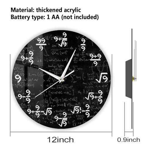 Horloge murale math 9 formules le cadeau insolite pour prof de maths et ingénieur - 3