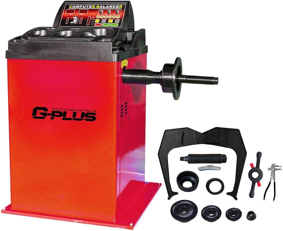 G-PLUS Wheel Balancers Machine Rim 680 Tire Balancers Machine Rim Car Heavy Duty Tire Changer Wheel Changers Balancer Rim Clamp Rim Diameter 10"-24" Tire Repair Tool for ATV/Heavy Duty Motorcycle