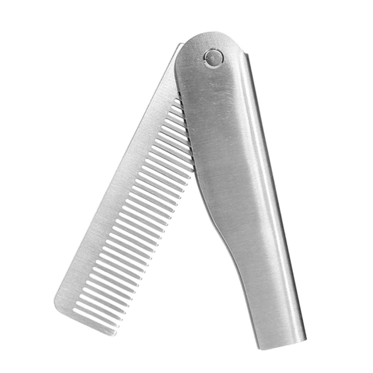 HONMEET Travel Mini Beard Comb Folding Pocket Comb for Men Fine Tooth Styling Tool Stainless Steel Barber Grooming Tool