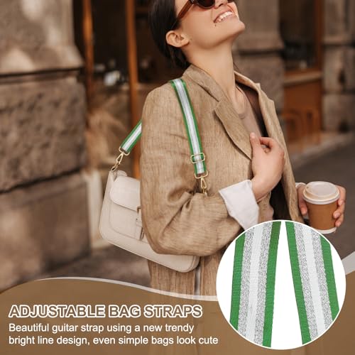 Image of PATIKIL Purse Strap, Wide Shoulder Strap Adjustable Crossbody Bag Straps Universal Replacement Shoulder Bag Belt for Women's Handbags Canvas Guitar Bag Backpack, Green