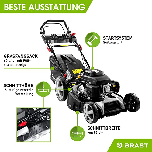 Benzin Rasenmäher mit Antrieb von BRAST