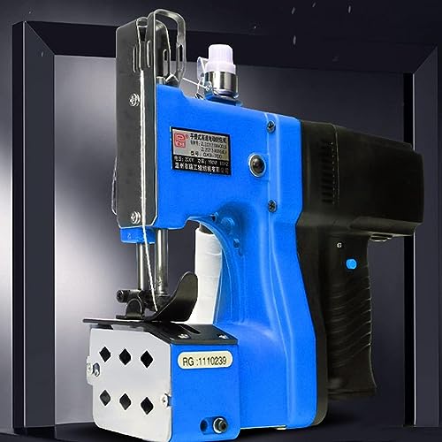 YAOJIA Máquina de Coser Bolsas de Mano, máquina de Cerrar Bolsas portátil, Grapadora de Bolsas, sellador Industrial de Bolsas de arroz, secante automático(Blue)