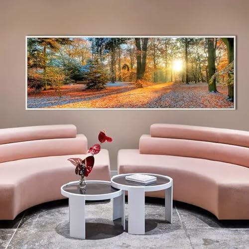 Art de la peinture sur toile grand format motif paysage de montagne moderne
