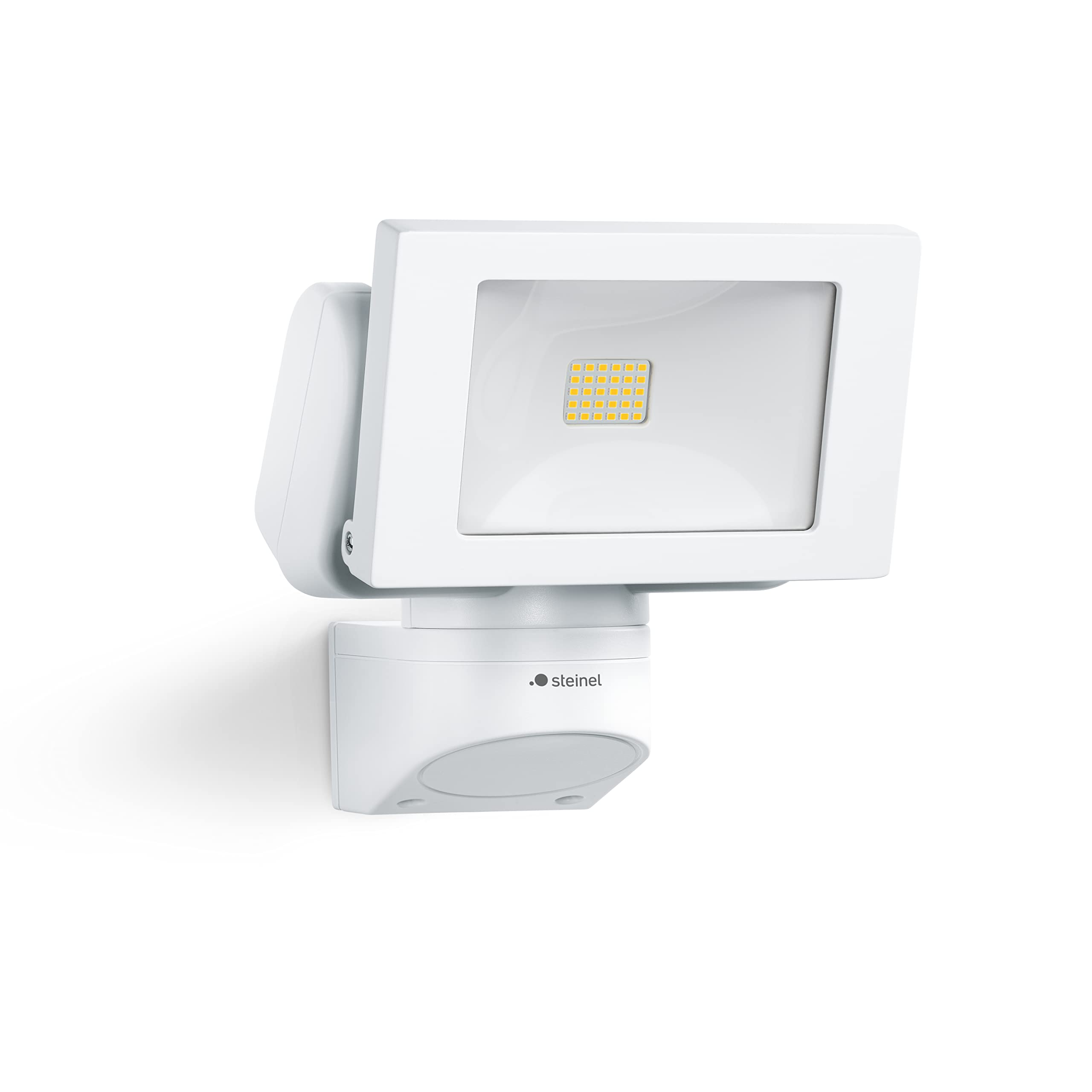 Steinel White Spotlight Ls 150 14.7 W Floodlight, Swivelling Spot Head, Neutral Leds (4000 K), Ip44, Aluminium